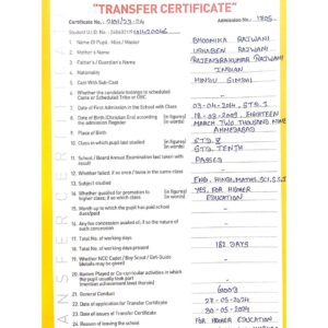 Transfer Certificate - Bright Campus & Bright International School