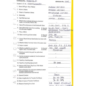 Transfer Certificate - Bright Campus & Bright International School