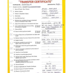 Transfer Certificate - Bright Campus & Bright International School