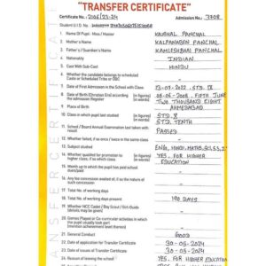 Transfer Certificate - Bright Campus & Bright International School