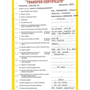 Transfer Certificate - Bright Campus & Bright International School