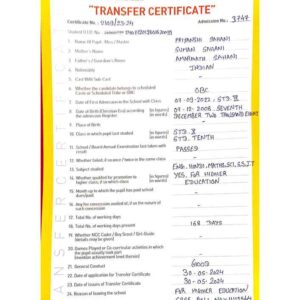 Transfer Certificate - Bright Campus & Bright International School