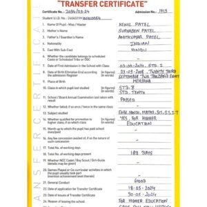 Transfer Certificate - Bright Campus & Bright International School