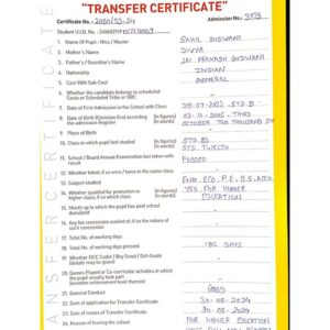 Transfer Certificate - Bright Campus & Bright International School