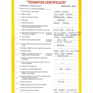 Transfer Certificate - Bright Campus & Bright International School