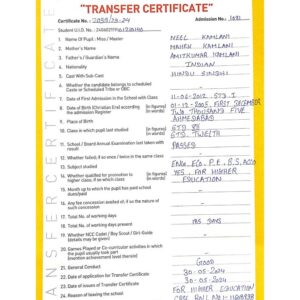 Transfer Certificate - Bright Campus & Bright International School