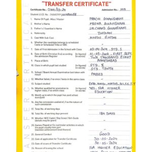 Transfer Certificate - Bright Campus & Bright International School