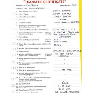 Transfer Certificate - Bright Campus & Bright International School