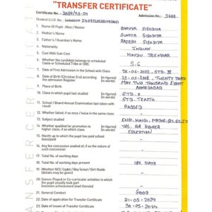 Transfer Certificate - Bright Campus & Bright International School