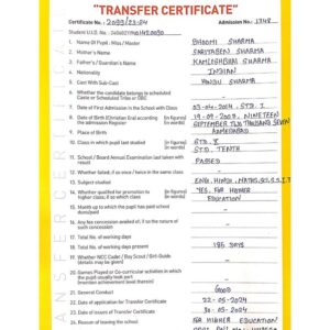 Transfer Certificate - Bright Campus & Bright International School